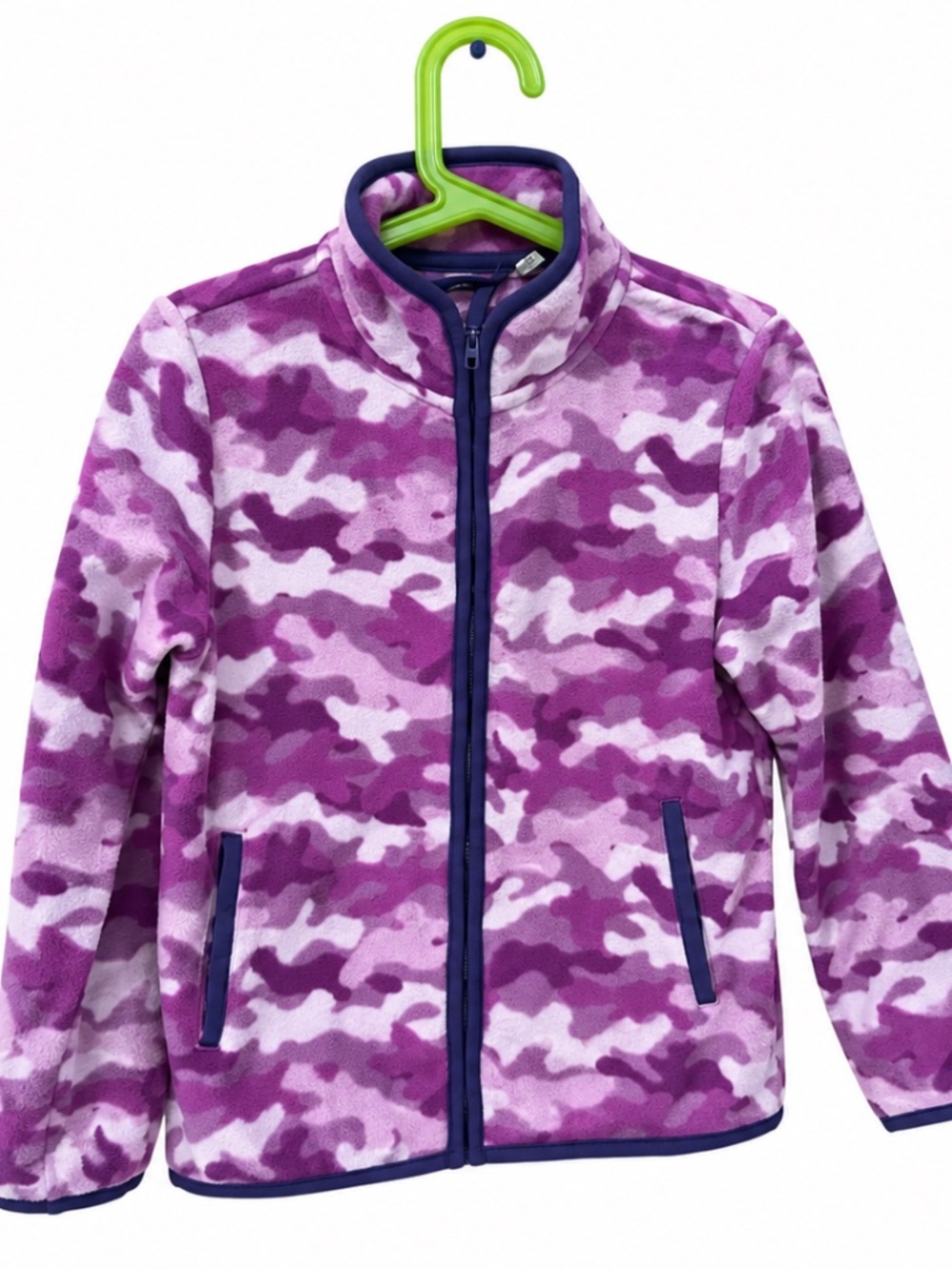 UNIQLO Girls Purple Camo Fleece Jacket Size 5–6